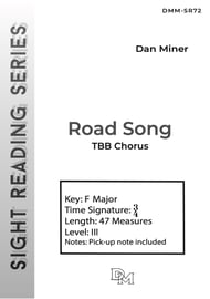 Road Song TBB choral sheet music cover Thumbnail